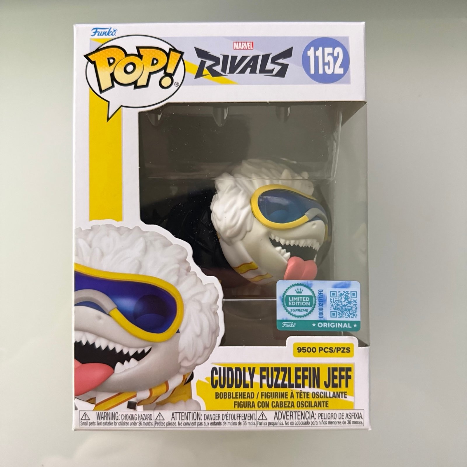 Funko Pop Marvel Rivals Cuddly Fuzzlefin Jeff 1152 Limited Edition 9500 Pieces