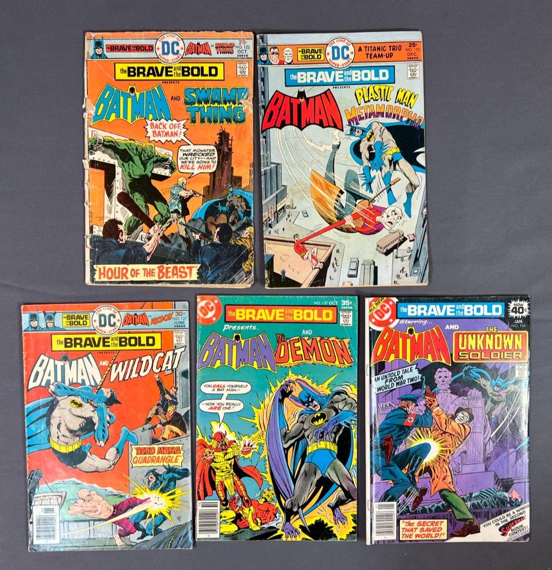 The Brave and The Bold #122 123 127 137 146 comic book lot of 5