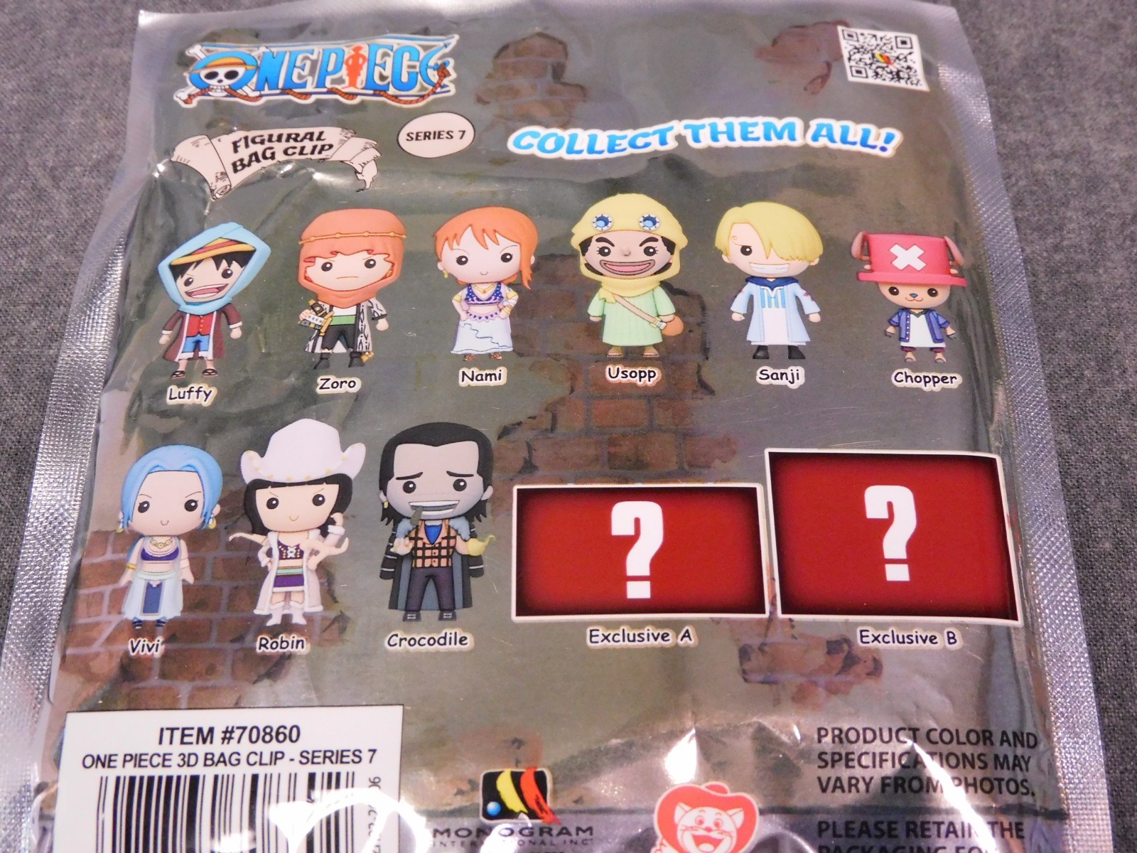 One Piece NEW * Robin Clip * Blind Bag Series 7 Key Chain Monogram Anime