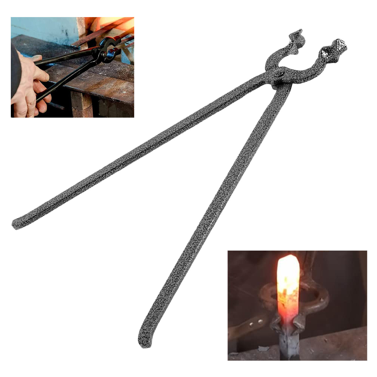 5/8-inch Bolt Jaw Tongs Anvil Vise Forge Tongs Blacksmith for Railroad Spikes