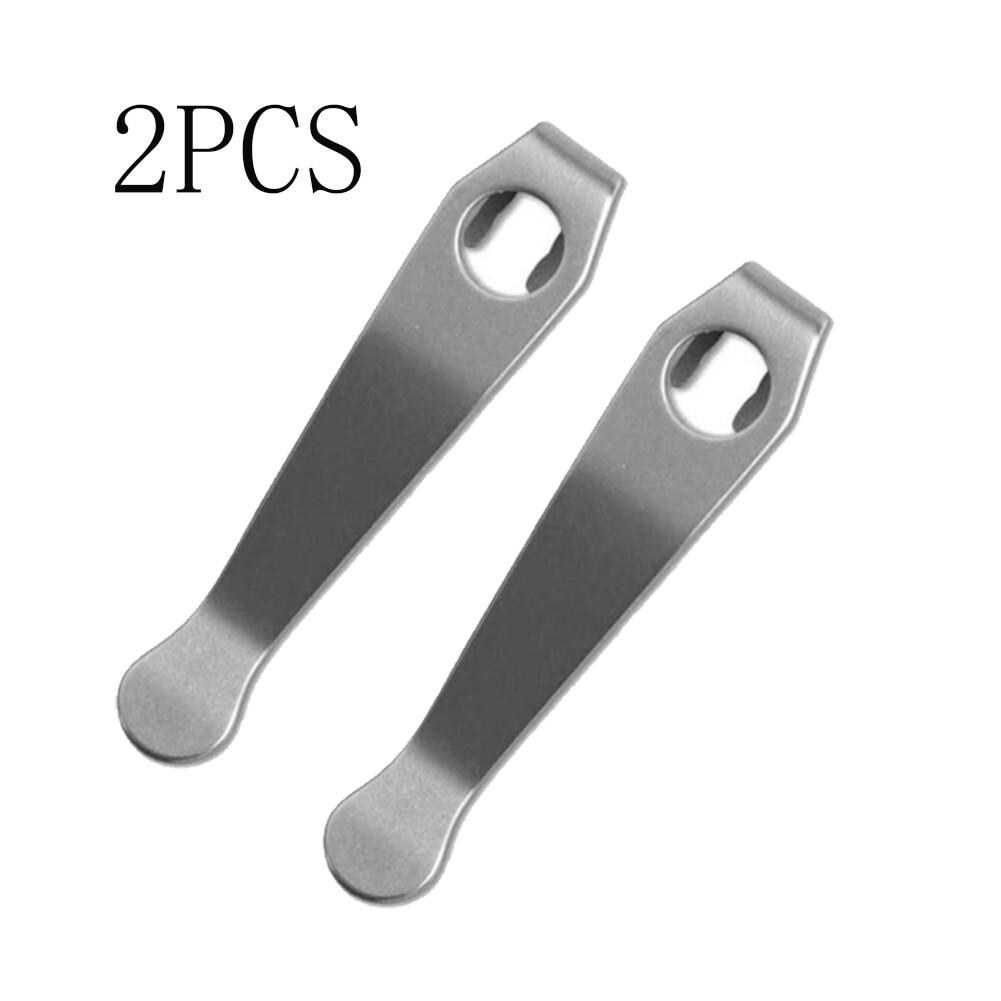 2PCS Titanium Deep Carry Wire Clip Stonewash Fits Spyderco Para 3 Sage 5 Manix