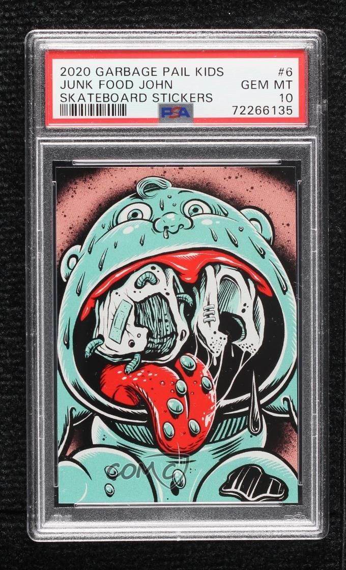 2020 Garbage Pail Kids Skateboard Stickers On Demand /1025 Junkfood John #6 1fo3