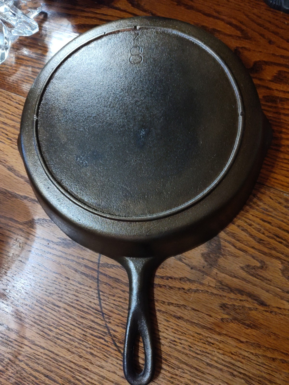 Vintage 1955-1965 Three Notch Lodge No. 8 Z Cast Iron Skillet Cleaned Reseasoned