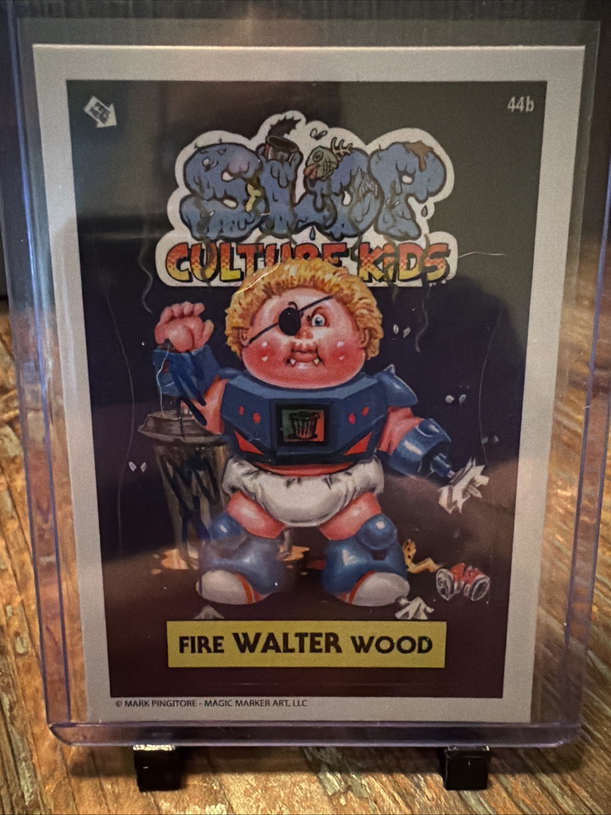 FIRE WALTER WOOD SLOP CULTURE KIDS SERIES 1 2022 CARD 44b MARK PINGITORE SIGNED