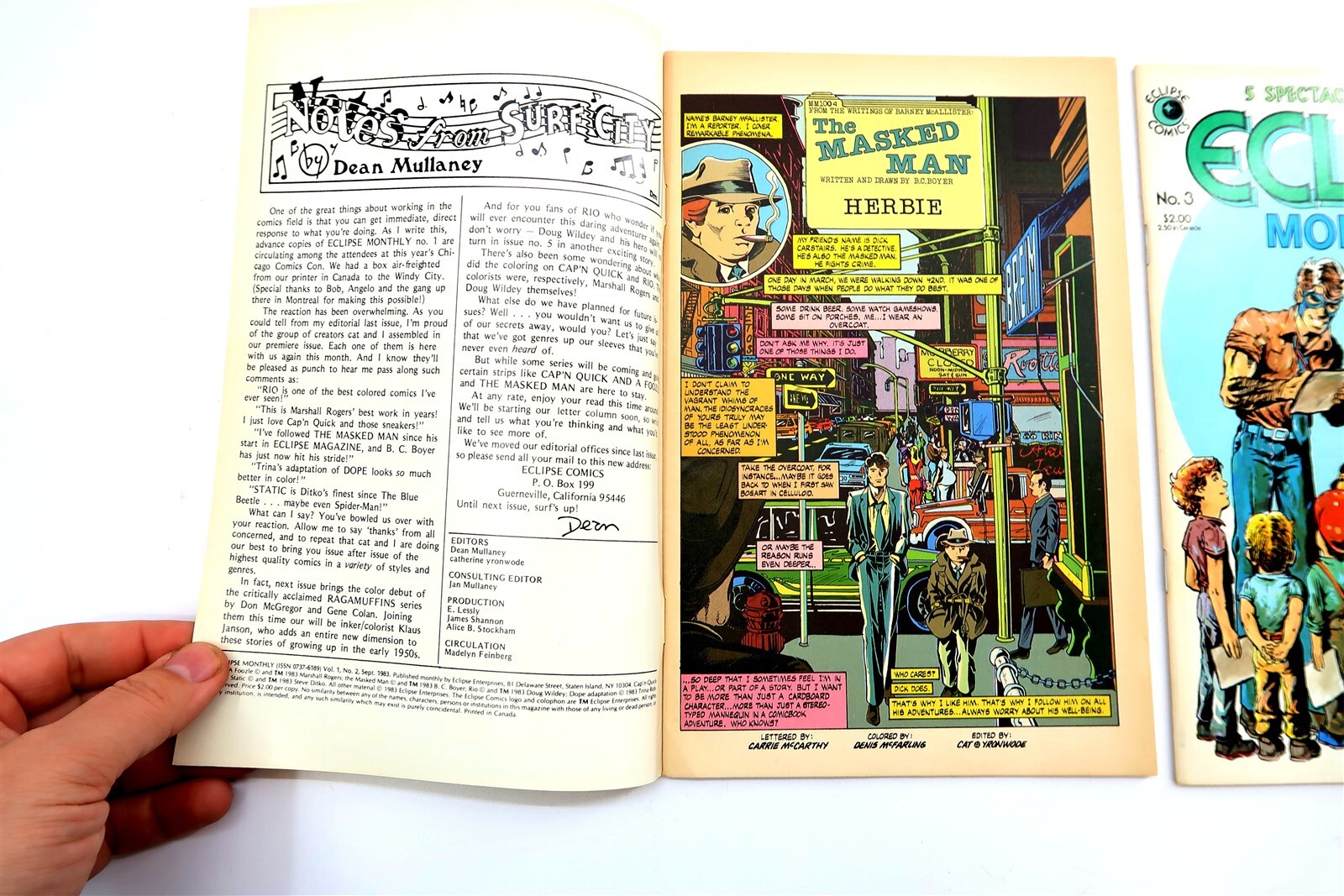 ECLIPSE COMICS MONTHLY Comic Book Lot 1-3 Run from 1983