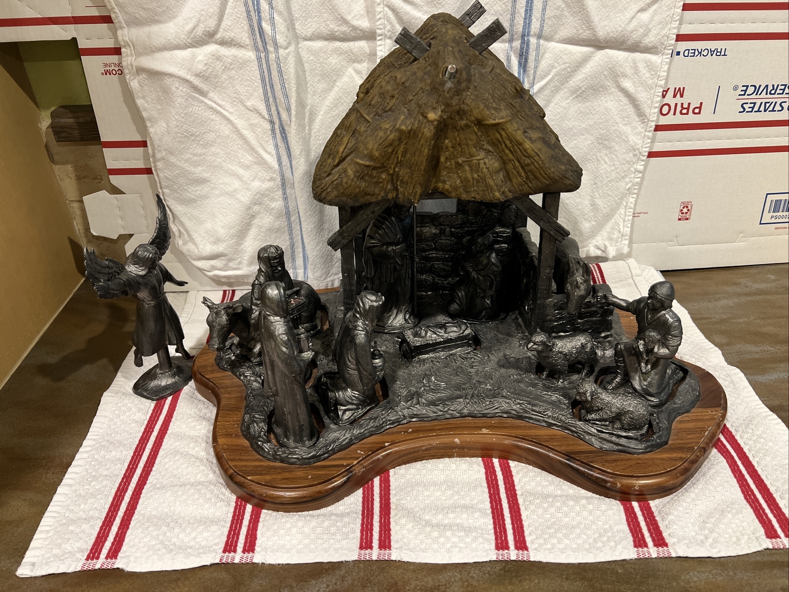 Nativity Scene Set Michael Ricker Heavy Large Solid Pewter 1989 – 1991 Rare