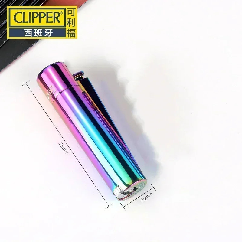 2025 Spain Original Clipper Metal Windbreak Lighter Grinding Wheel Gas Jet Torch