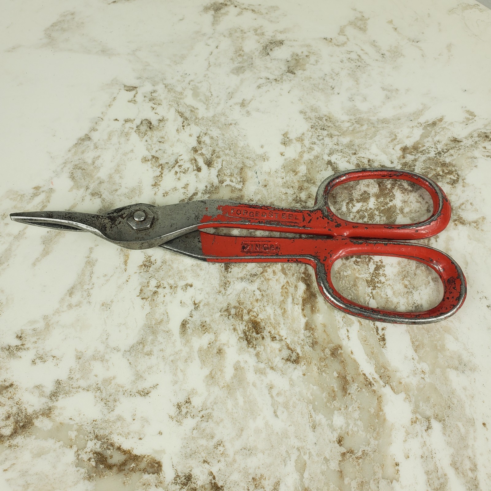 Vintage Heavy Duty Drop Forged in USA Tin Snips 10 Inches #9142