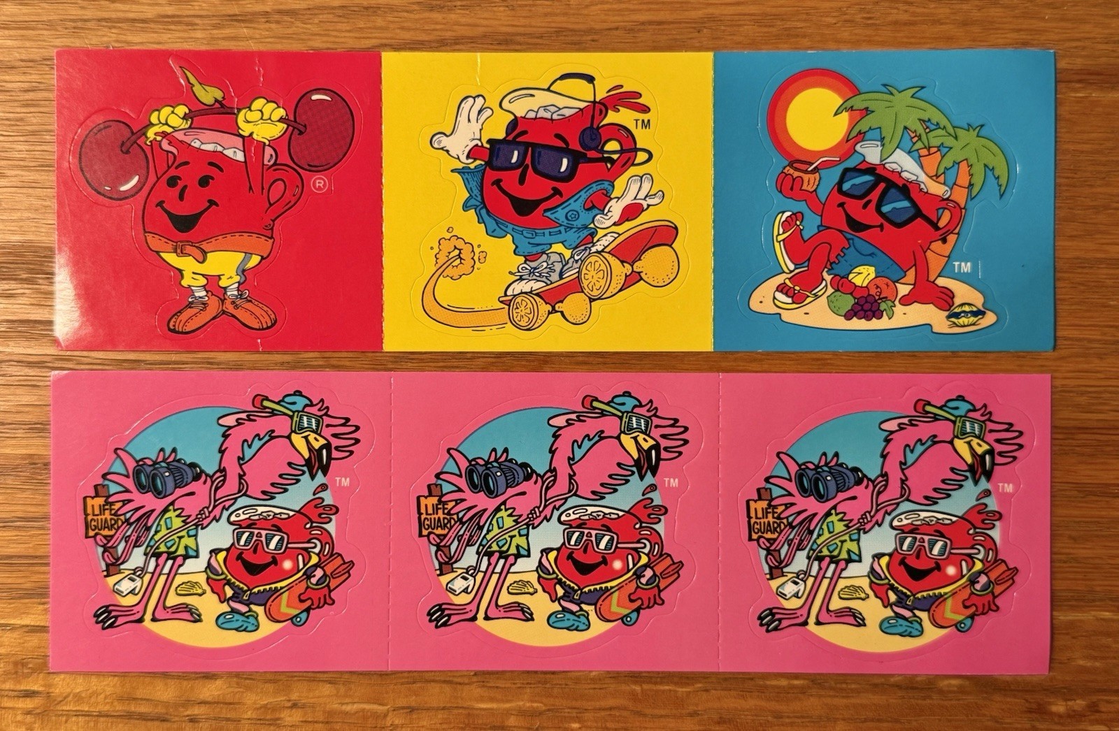 1990 UNUSED Vintage Limited Edition Kool-Aid Man Stickers Novelty Advertisement