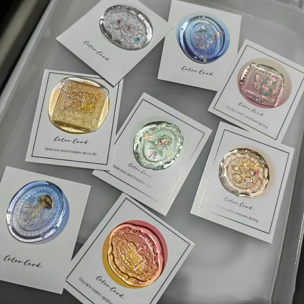 7-Piece Vintage Wax Seal Stamp Set – Beautiful Patterns for Creative Gifting