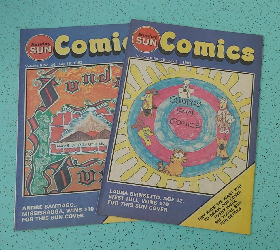 Vintage Sunday Sun Toronto Sunday Comics Booklet July 1982 2 Issues
