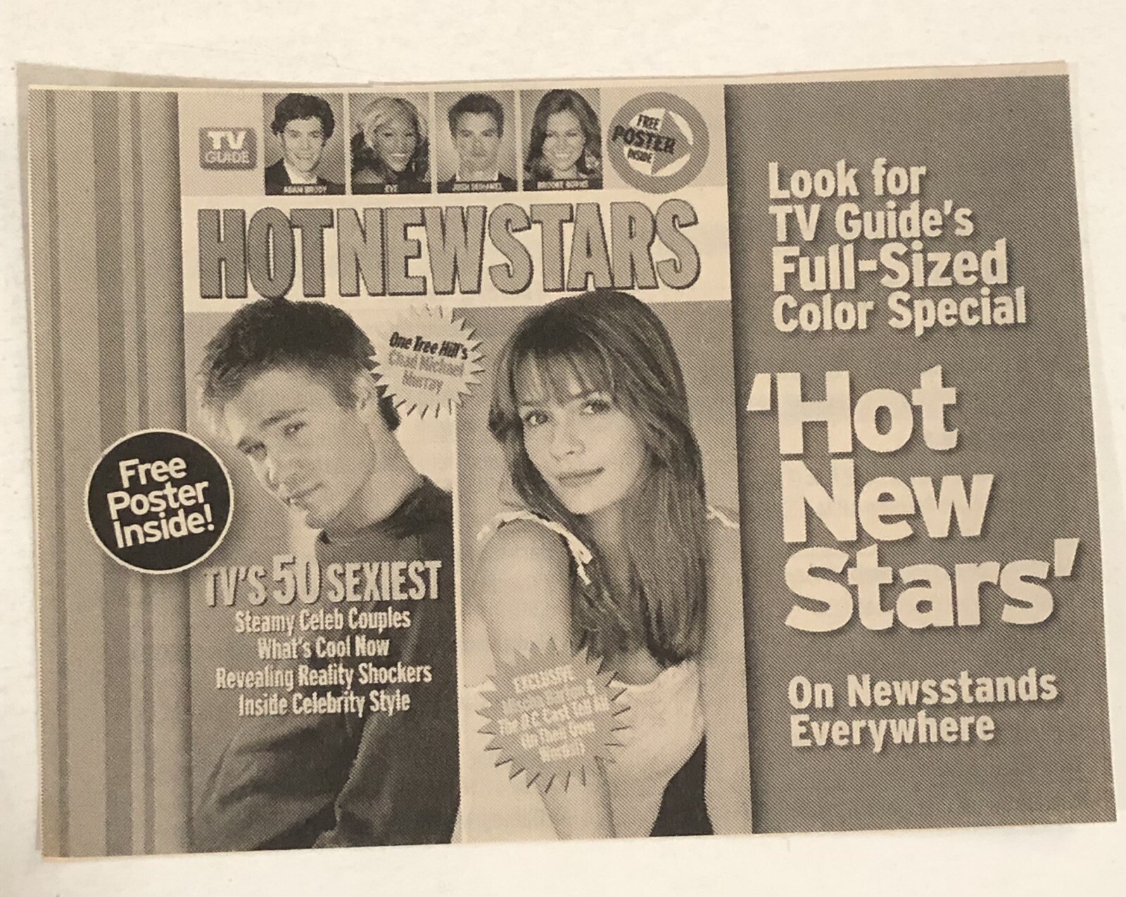 Chad Michael Murray Mischa Barton Vintage Print Ad TV Advert Hot New Stars TPA23