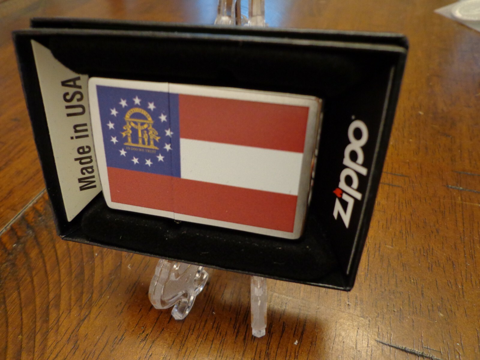 GEORGIA STATE FLAG SERIES ZIPPO LIGHTER MINT IN BOX