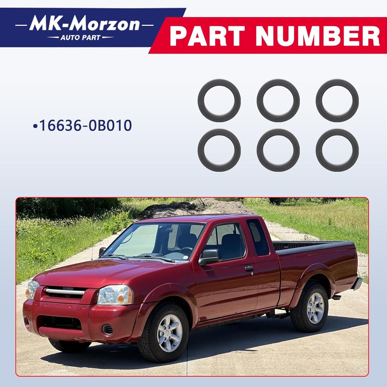 Lower Fuel Injector Seal O-Ring Kit Compatible with 1999-2004 Nissan Frontier…