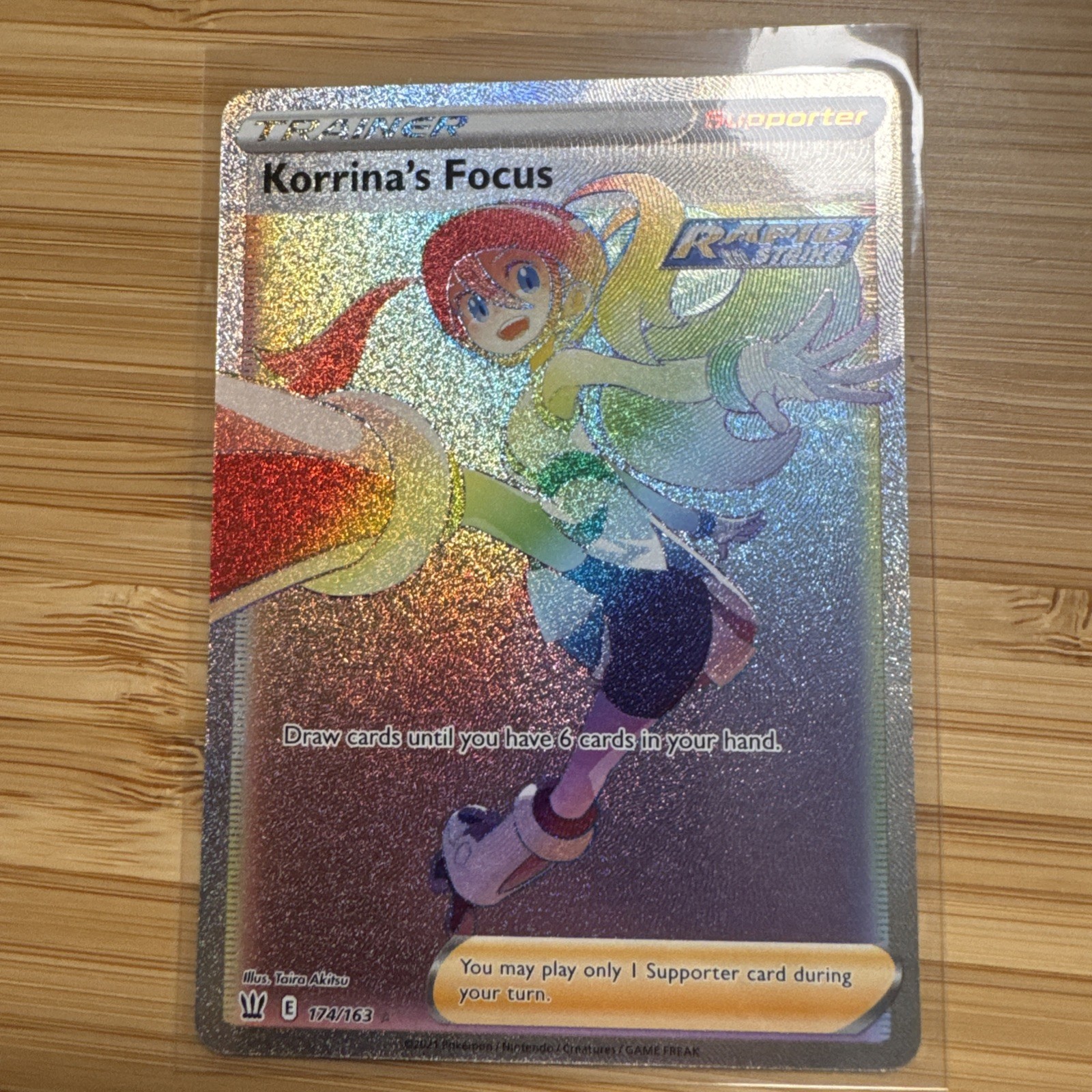 Pokemon Card Korrina’s Focus 174/163 Secret Rare Battle Styles Near Mint