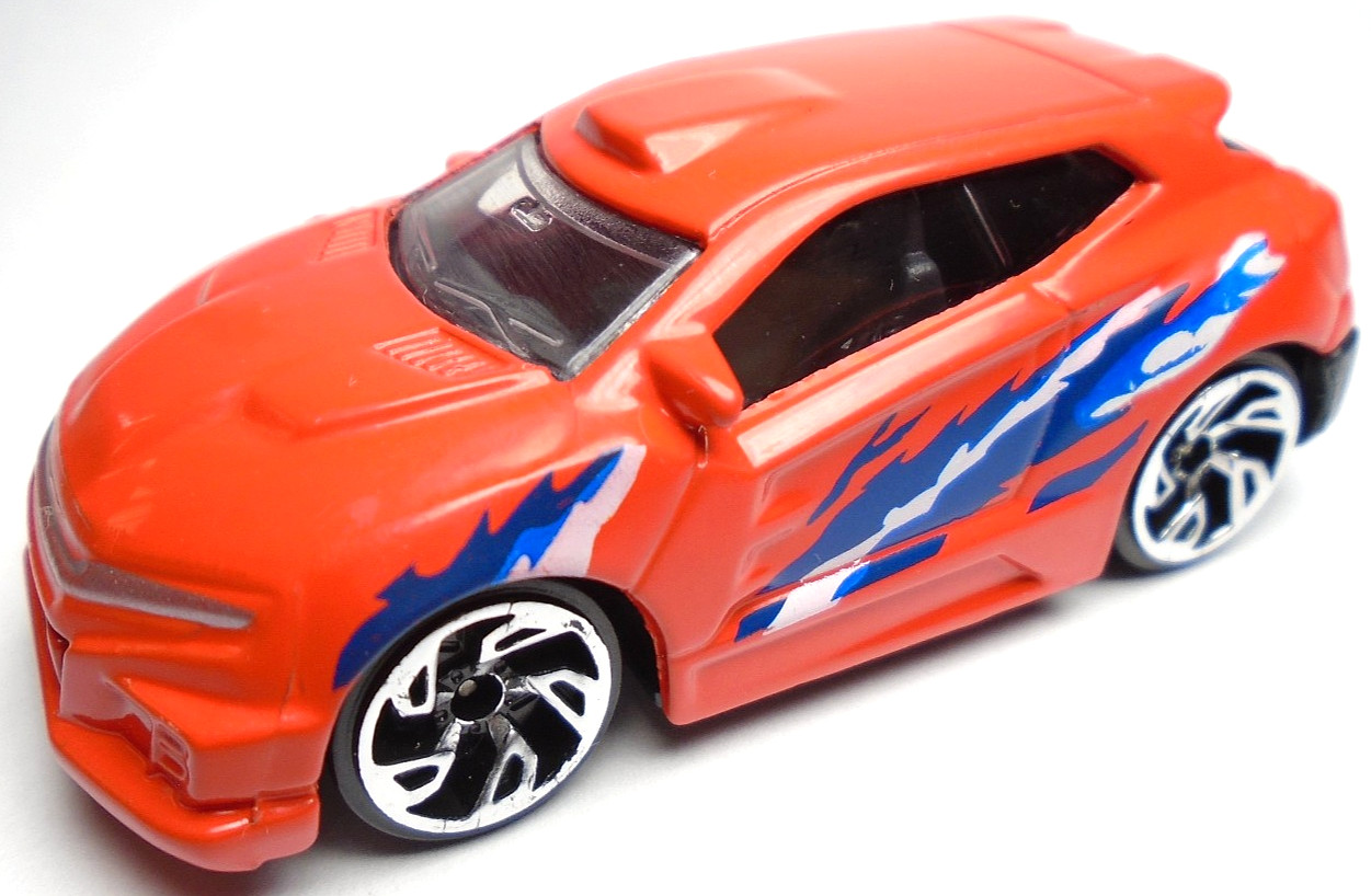 FASTLANE DKSL 05 RED 1:64 DIECAST 2 5/8″ CAR W/ BLUE WHITE BLACK & CHROME SILVER
