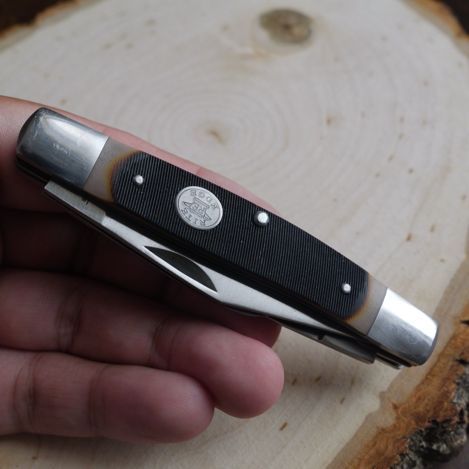 4” Stockman Knife Classic Folding Pocket Knife 3 Blades Sharp Delrin Handle Edc