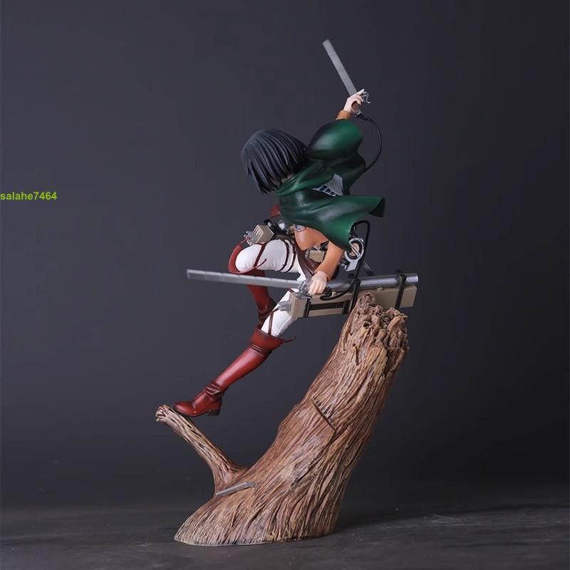 Attack On Titan Stump Mikasa Ackerman PVC Figure Model Statue Ornament Toy Gift