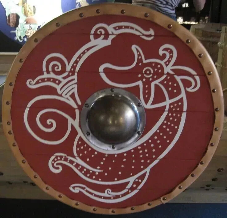 Medieval Shield Viking Shield 24″ Wooden Shield Heavy Metal Fitted Handmade Gift