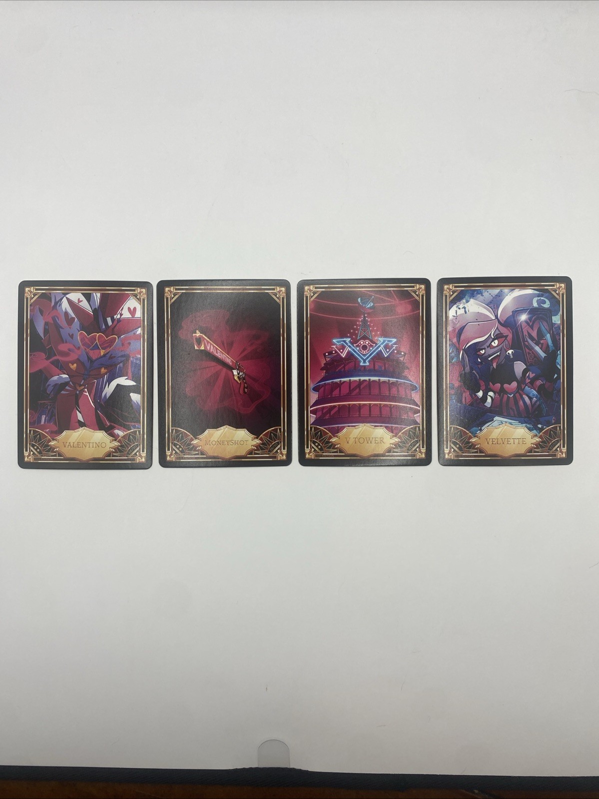 Hazbin Hotel 4 Card Lot 2nd Edition Vees Valentino Velvette V Tower Non Foil