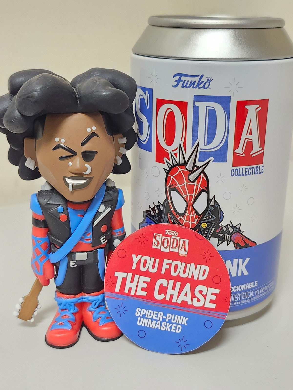 Funko Pop! Soda: Spider-Punk Collectible Figure Chase OPENED