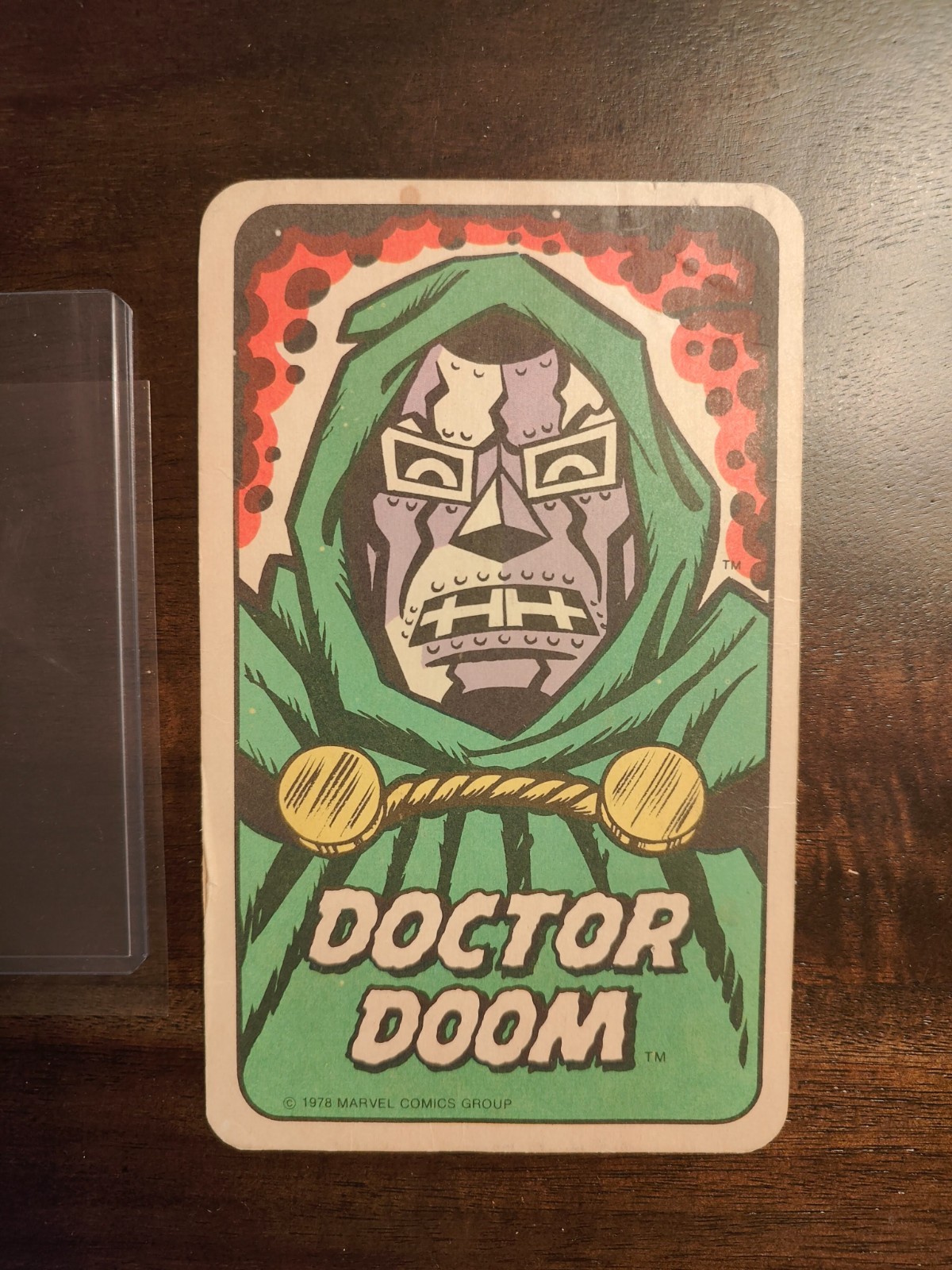 1978 DR DOOM Rookie Card Marvel Comics Super Heroes Card Game RARE Movie Release