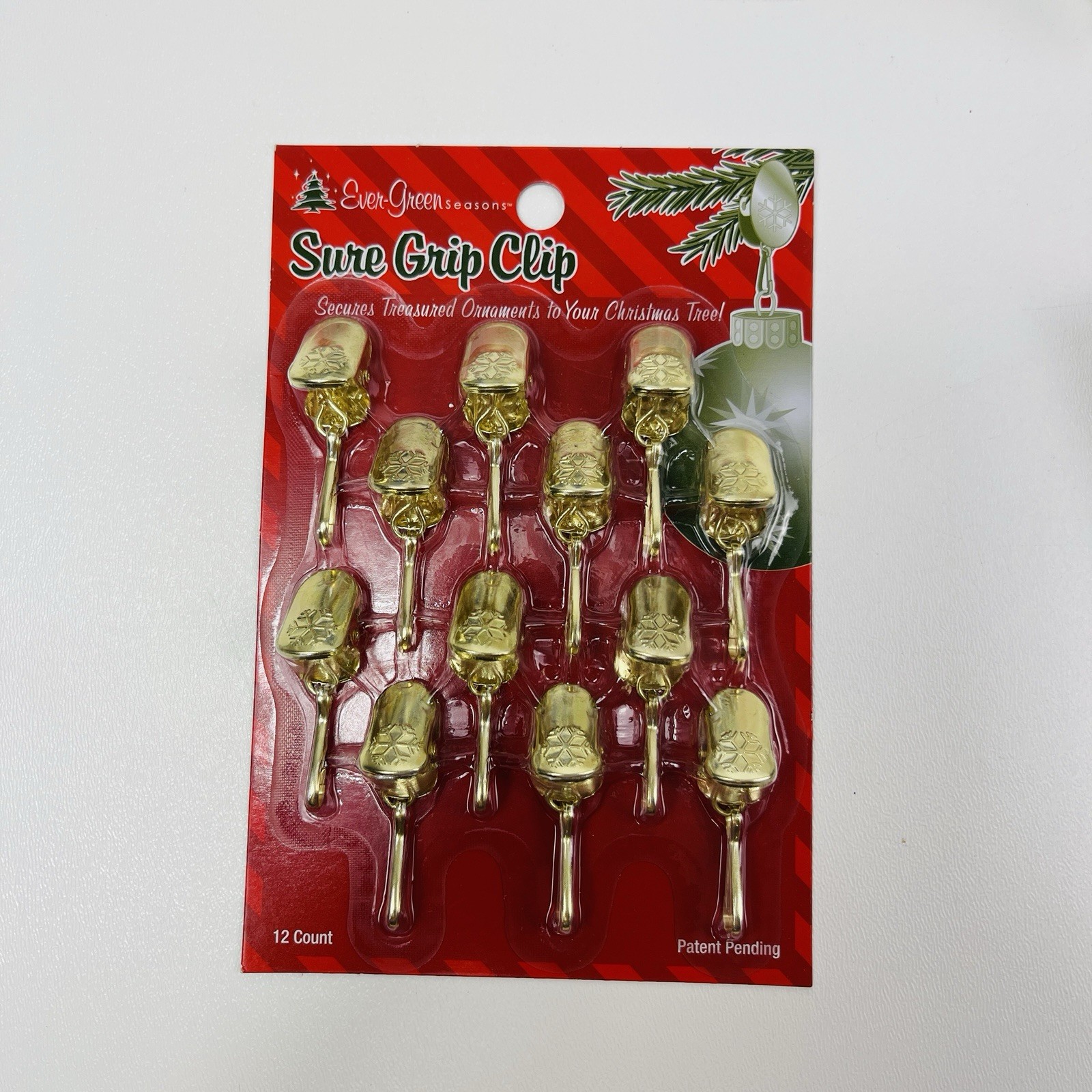Ever Green 12 Gold Seasons Sure Grip Clips For Christmas Tree Ornaments