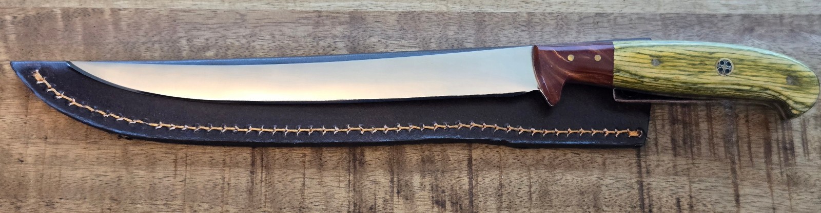 Damascus & D2 Steel Knife Bundle LOT, Filet Tracker Skinner Knives, Sheaths, USA