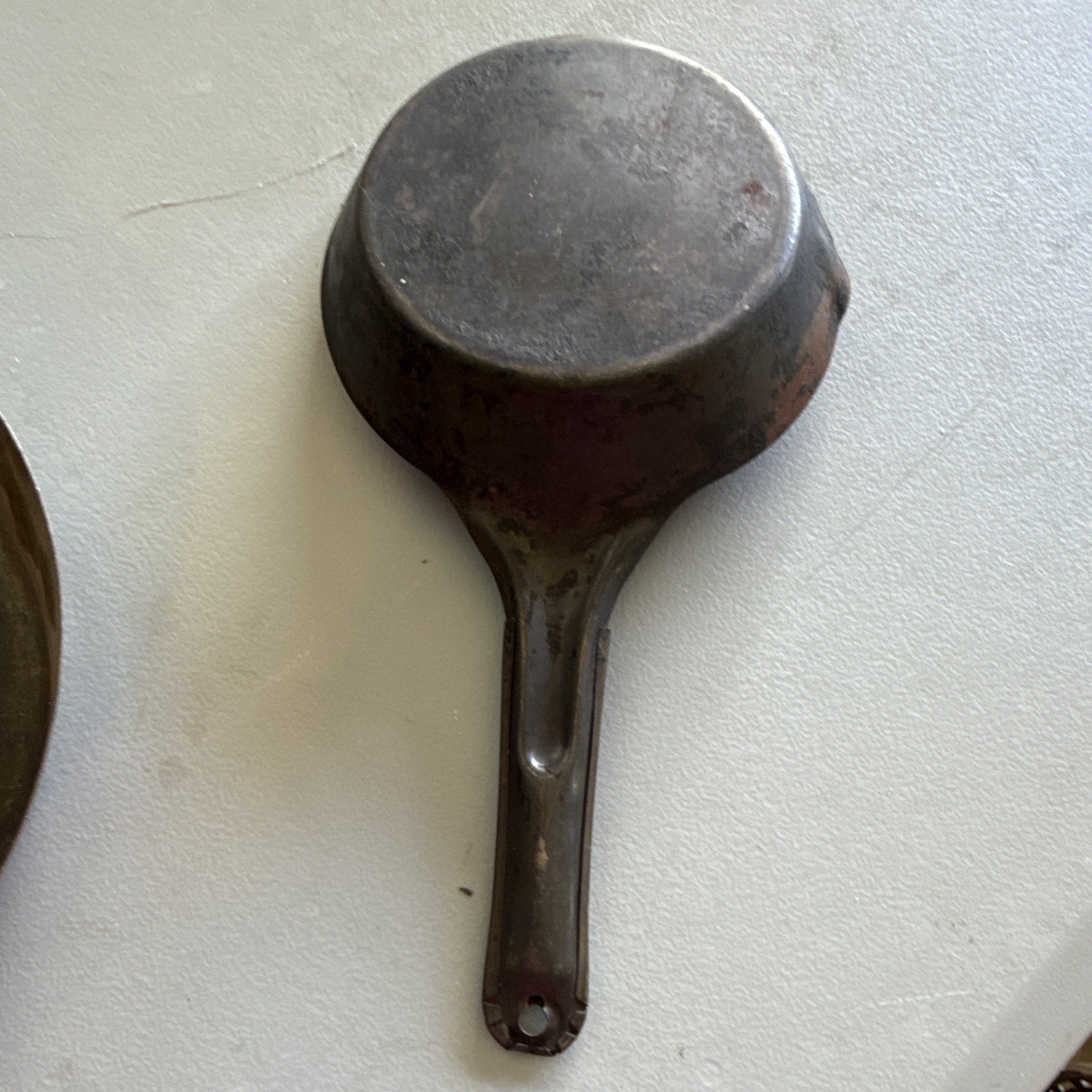 Two Vintage Steel Cold Handle Frying Pans, including a National