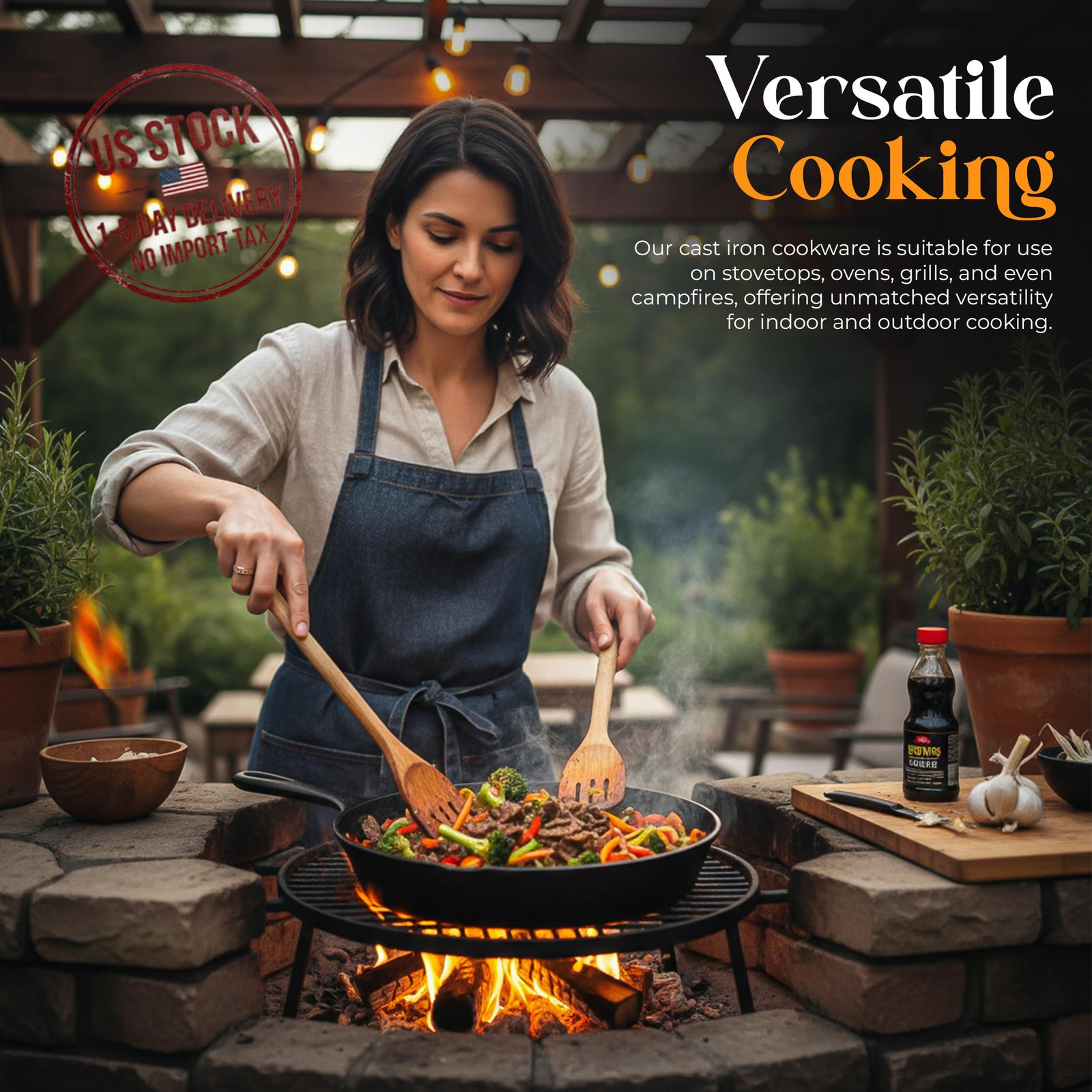 Cast Iron Skillet Set 3 Piece Pre Seasoned Frying Pan 6 8 10 Inch Cookware