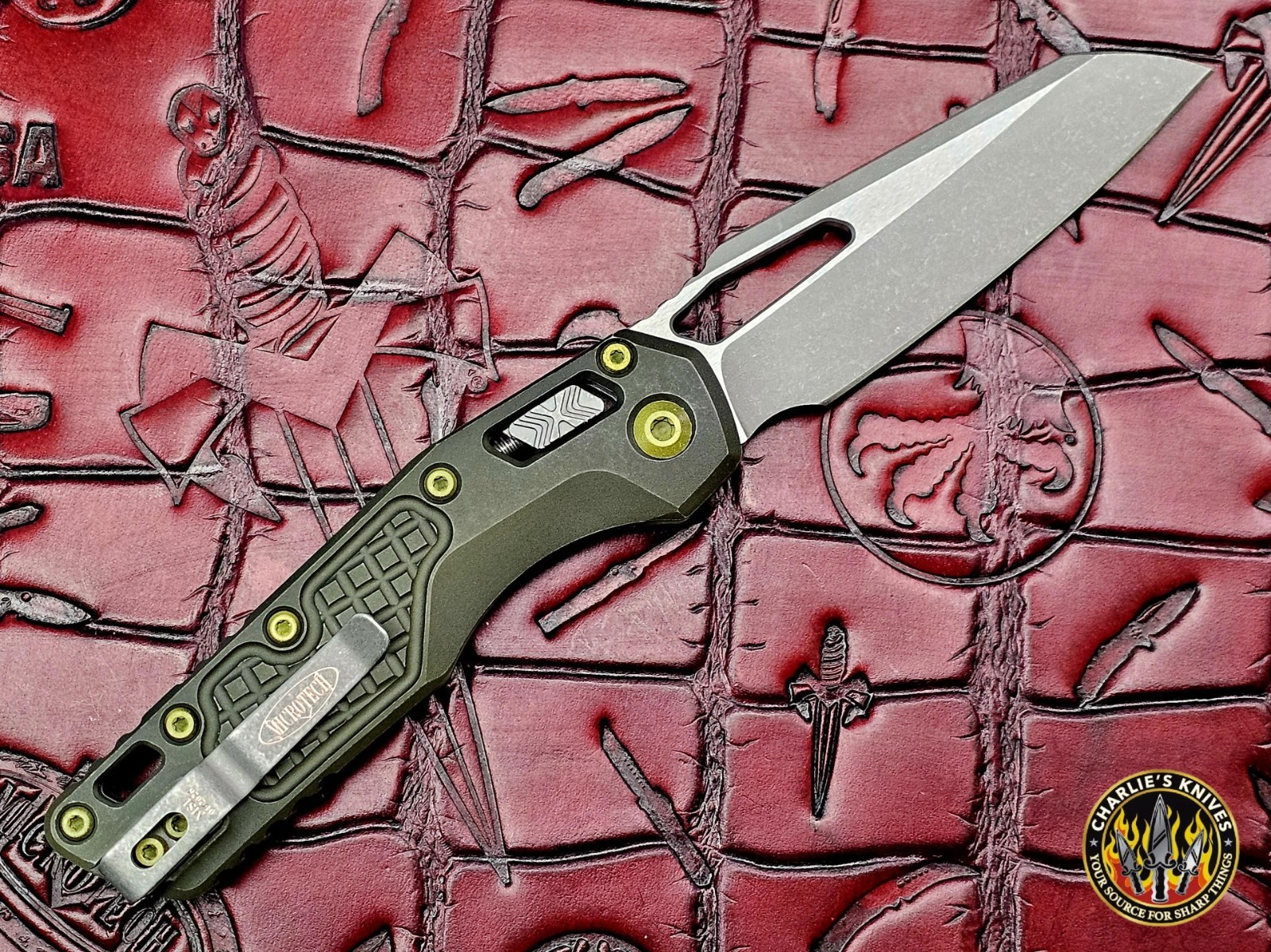 Microtech MSI RAM-LOK Manual Distressed Grenade Frag Aluminum 210-10FRDGG-U25