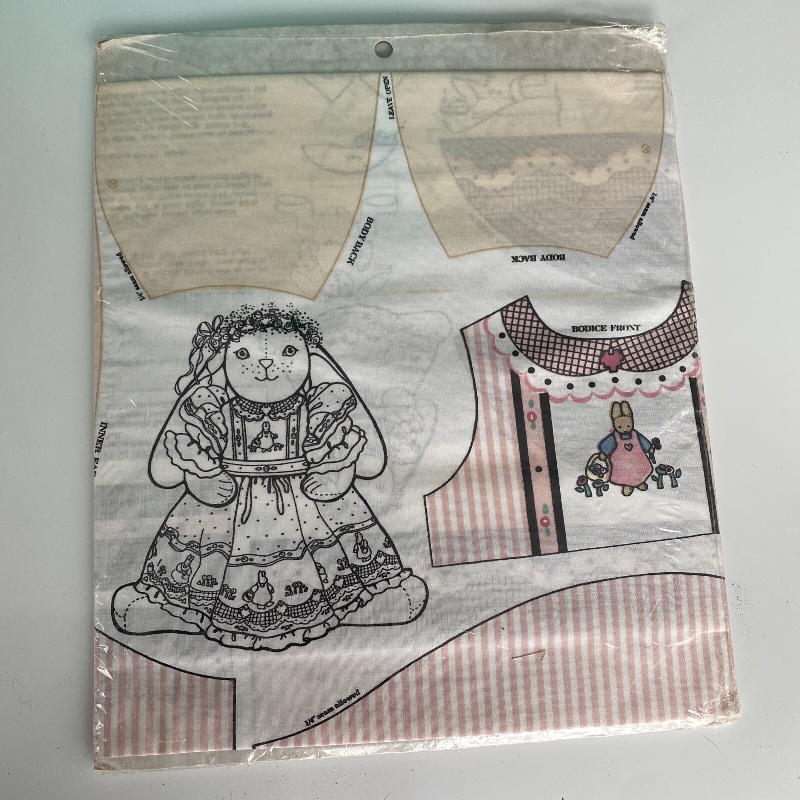 Vintage Daisy Kingdom Veronica Louise Cut & Sew Bunny Doll Kit 1990 Uncut Sealed