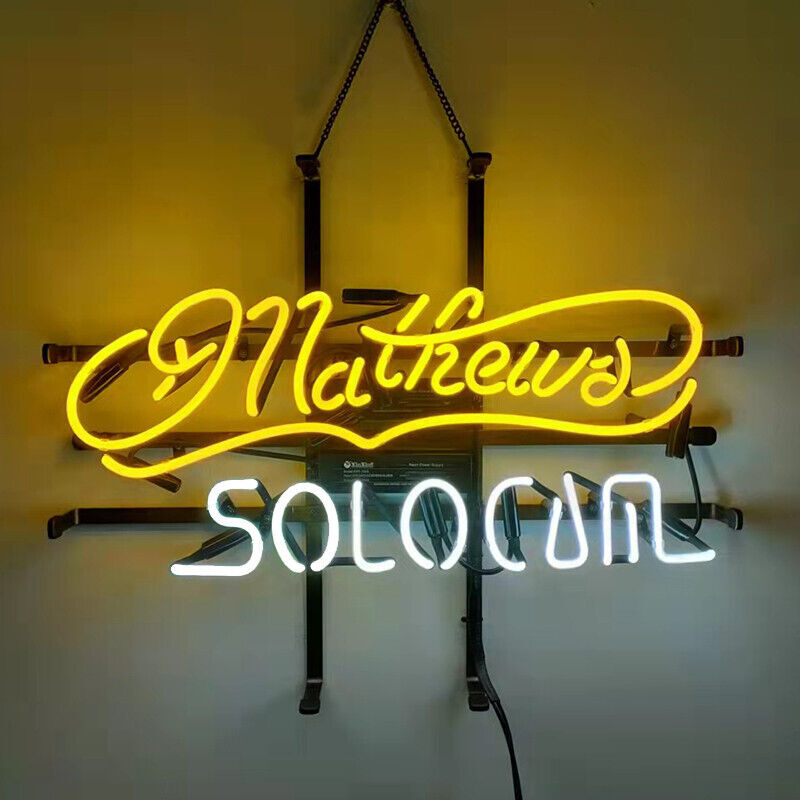 Mathews Mathews SoloCam 20″ Neon Sign Light Lamp Bar Open Display Wall Decor
