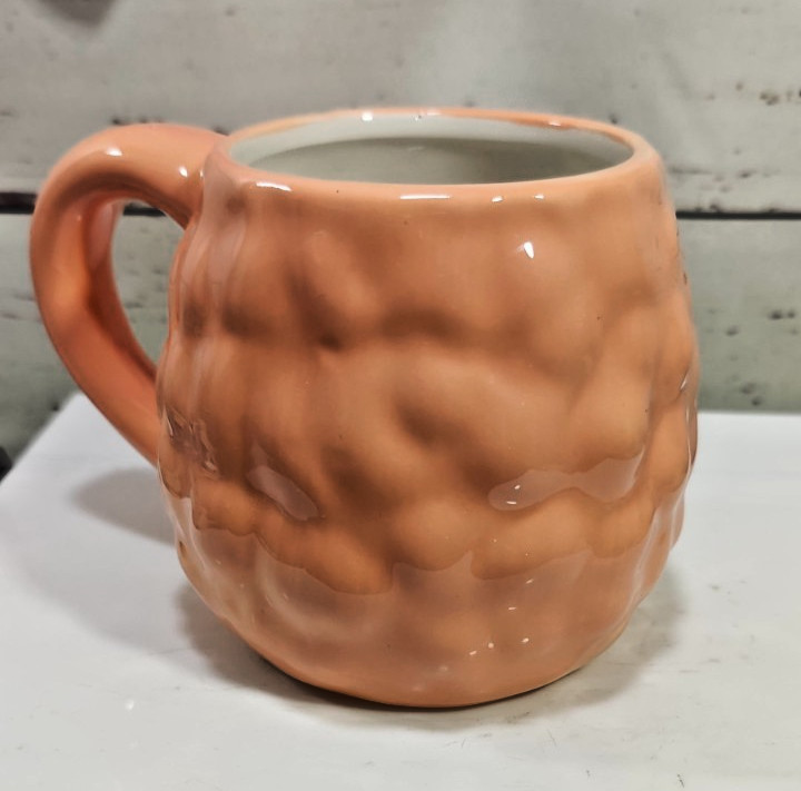 Cute Pink Peach 3D Ceramic Hedgehog Mug 16 Oz Modern Expressions