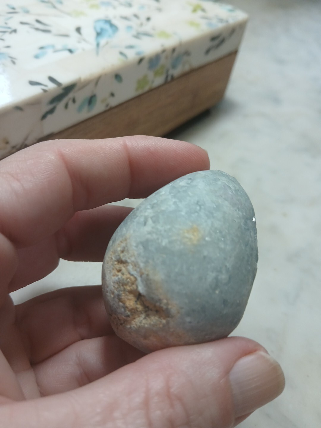 Celestite Crystal Egg Geode 120 Grams