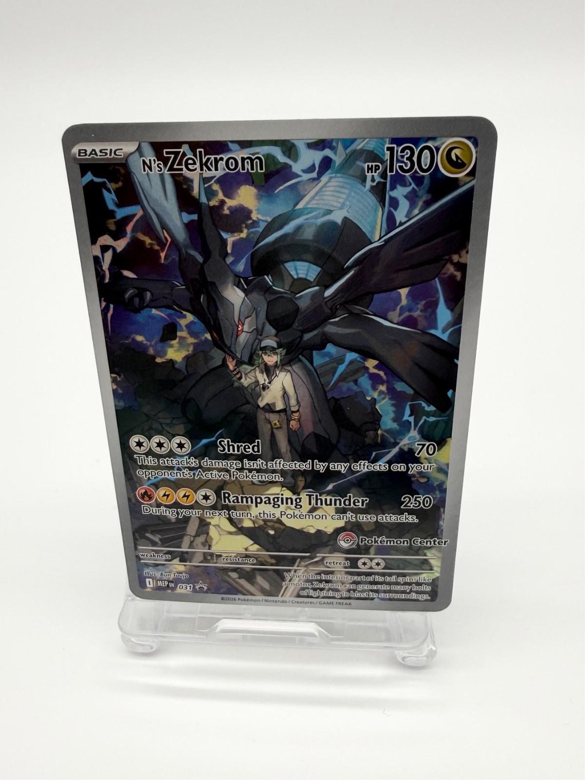 Pokémon TCG – N’s Zekrom 031 Black Star Promo (Pokemon Center Stamped) NM