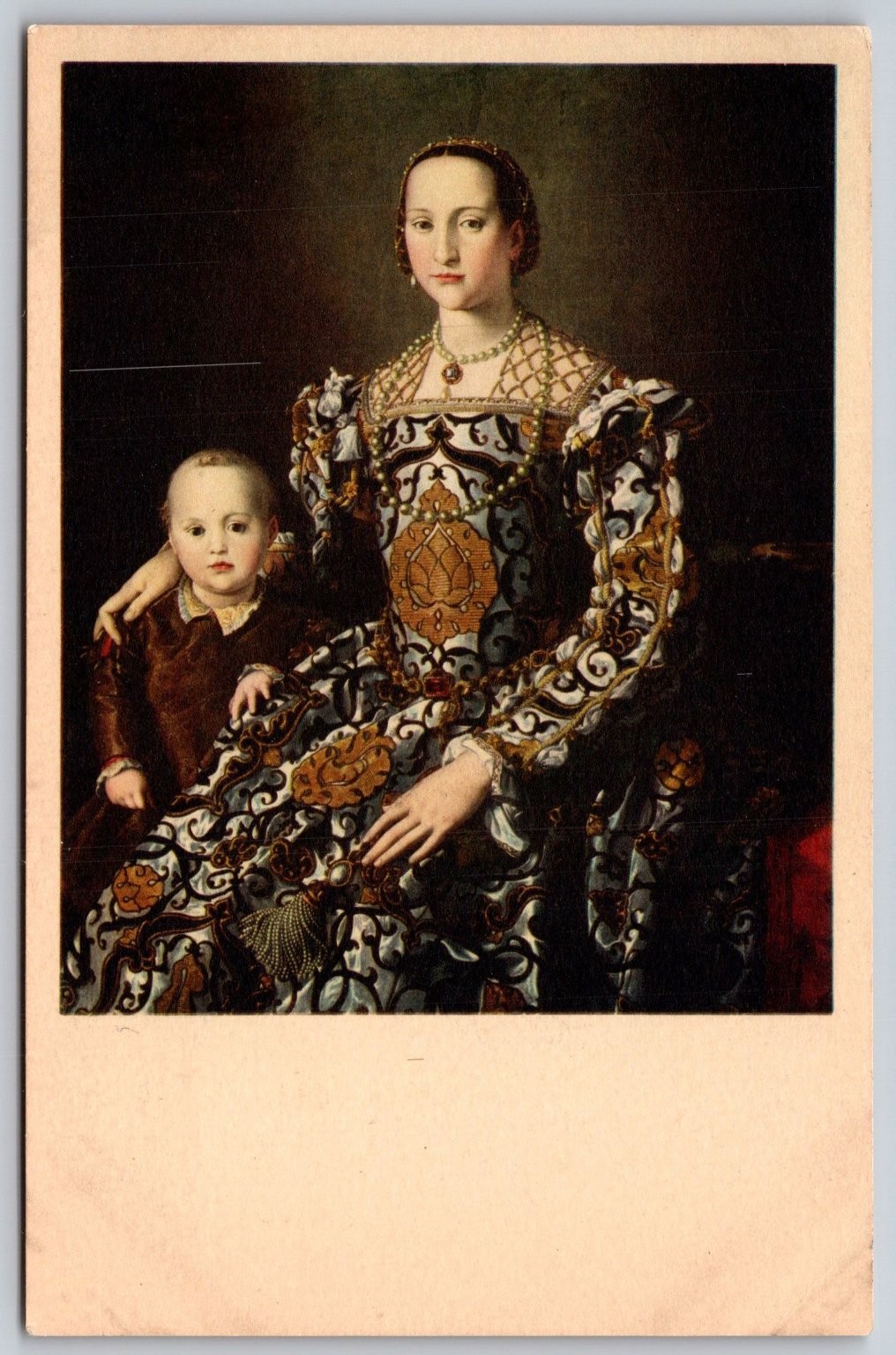 Eleanora of Toledo & Son Don Garcia Postcard – Bronzino, Detroit Institute F435