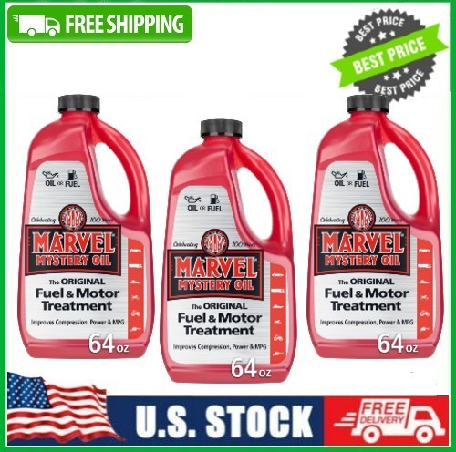 3 PACK Marvel Mystery Oil Automotive Additive Oil Enhancer and Fuel Treatment