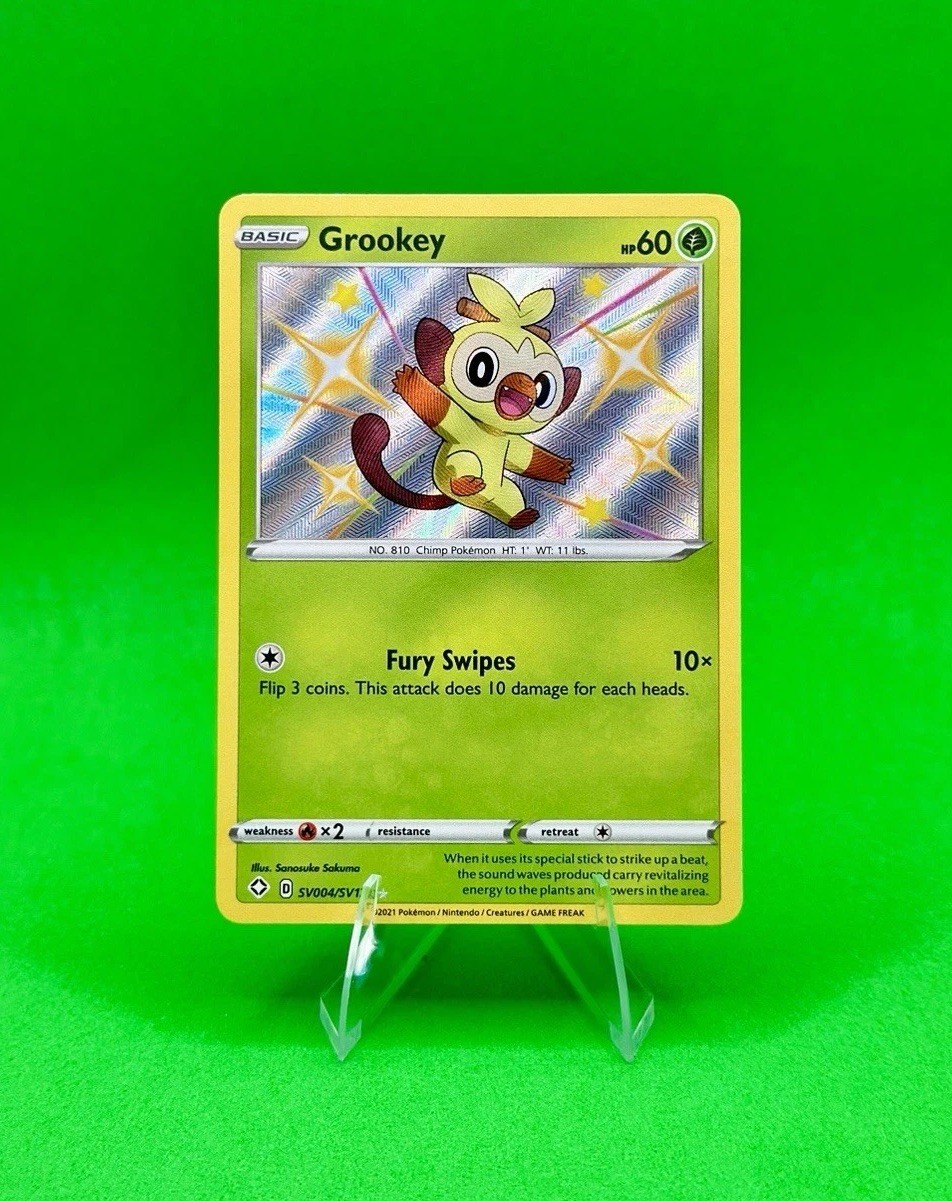 Grookey SV004/SV122 Shiny Rare Shining Fates Shiny Vault Pokemon Near Mint