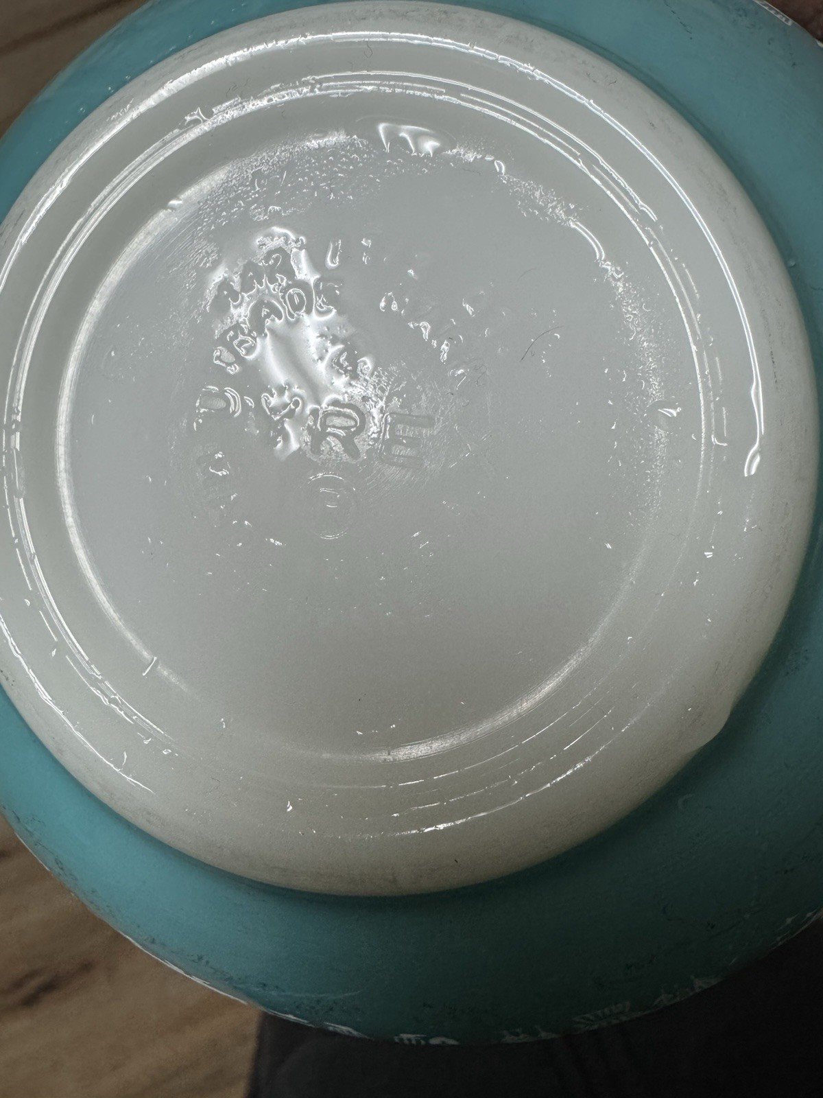 Vintage Pyrex Butterprint Turquoise White Mixing Bowl Set of 3 Piece PYREX.