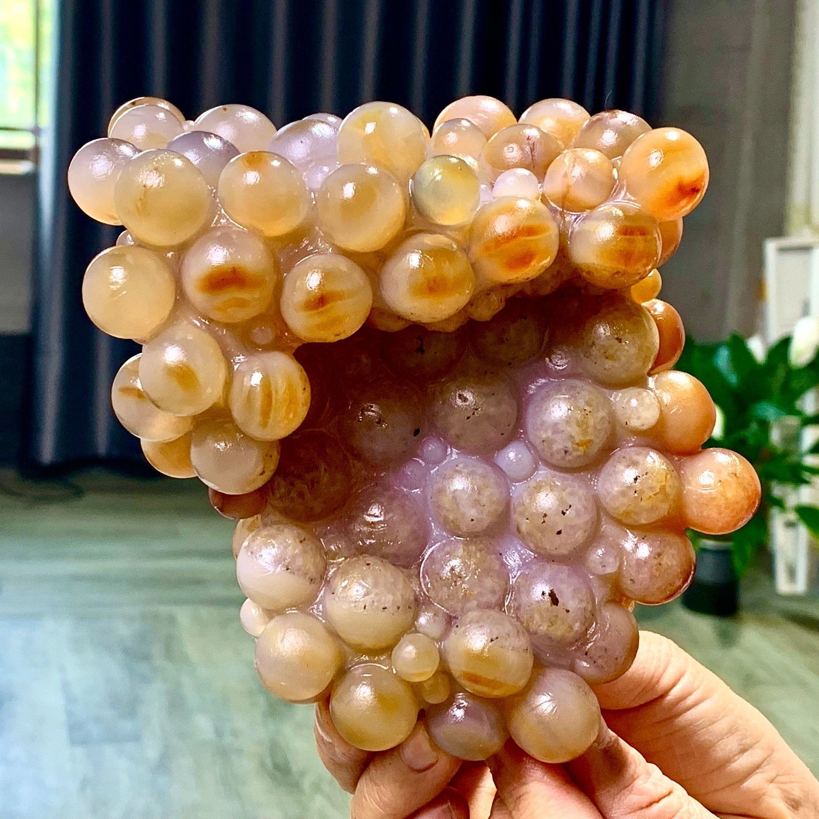 2.35LB Natural Gobi Agate Eye Agate grape shape Crystal Madagascar mineral