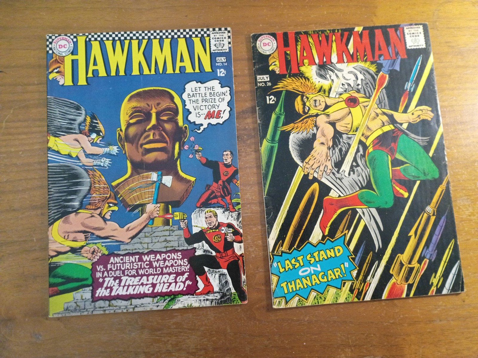 HAWKMAN # 14 & # 26 DC COMICS 1966 1968 VG-