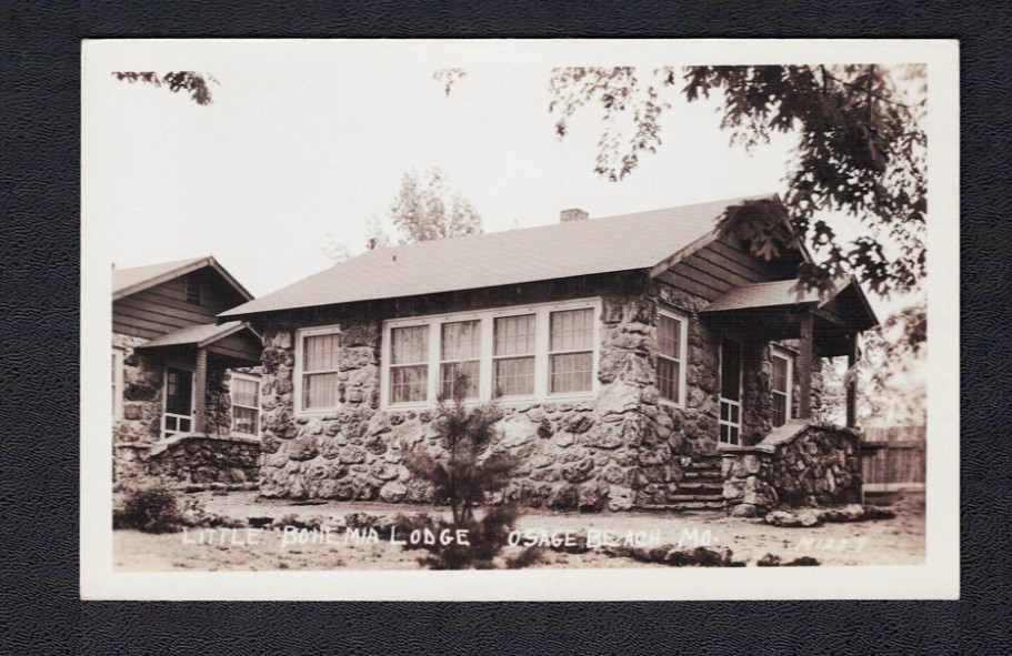 Osage Beach MO Missouri Little Bohemia Lodge Ozarks Real Photo Postcard RPPC