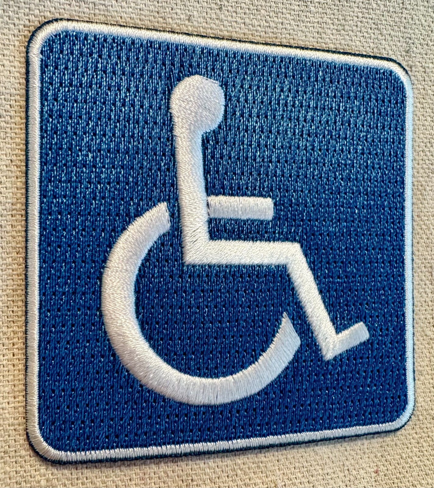HANDICAPPED SIGN embroidered PATCH PARKING STREET ROAD SIGN iron-on DISABLED new