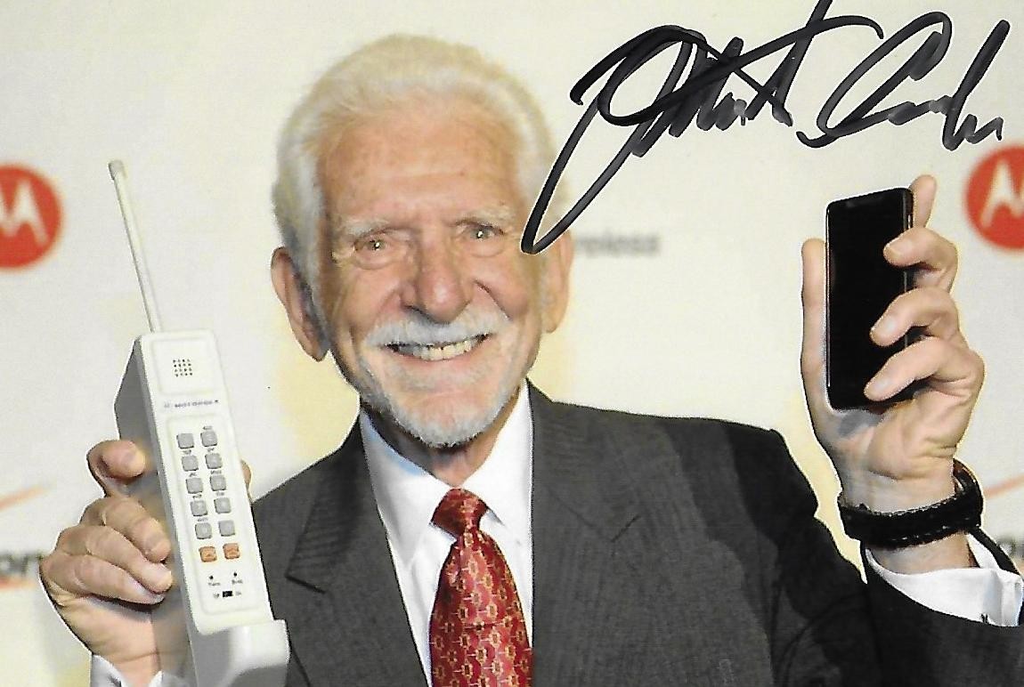 Martin Cooper auto/signed 4×6 photo Inventor Cell Phone Historical COA LOOK!!