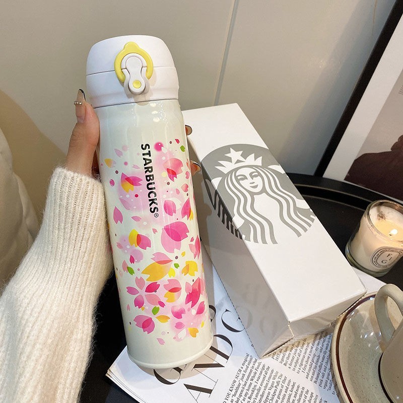 Starbucks Romantic Cherry Blossom Thermos – Authentic 17OZ/500ML Car Mug