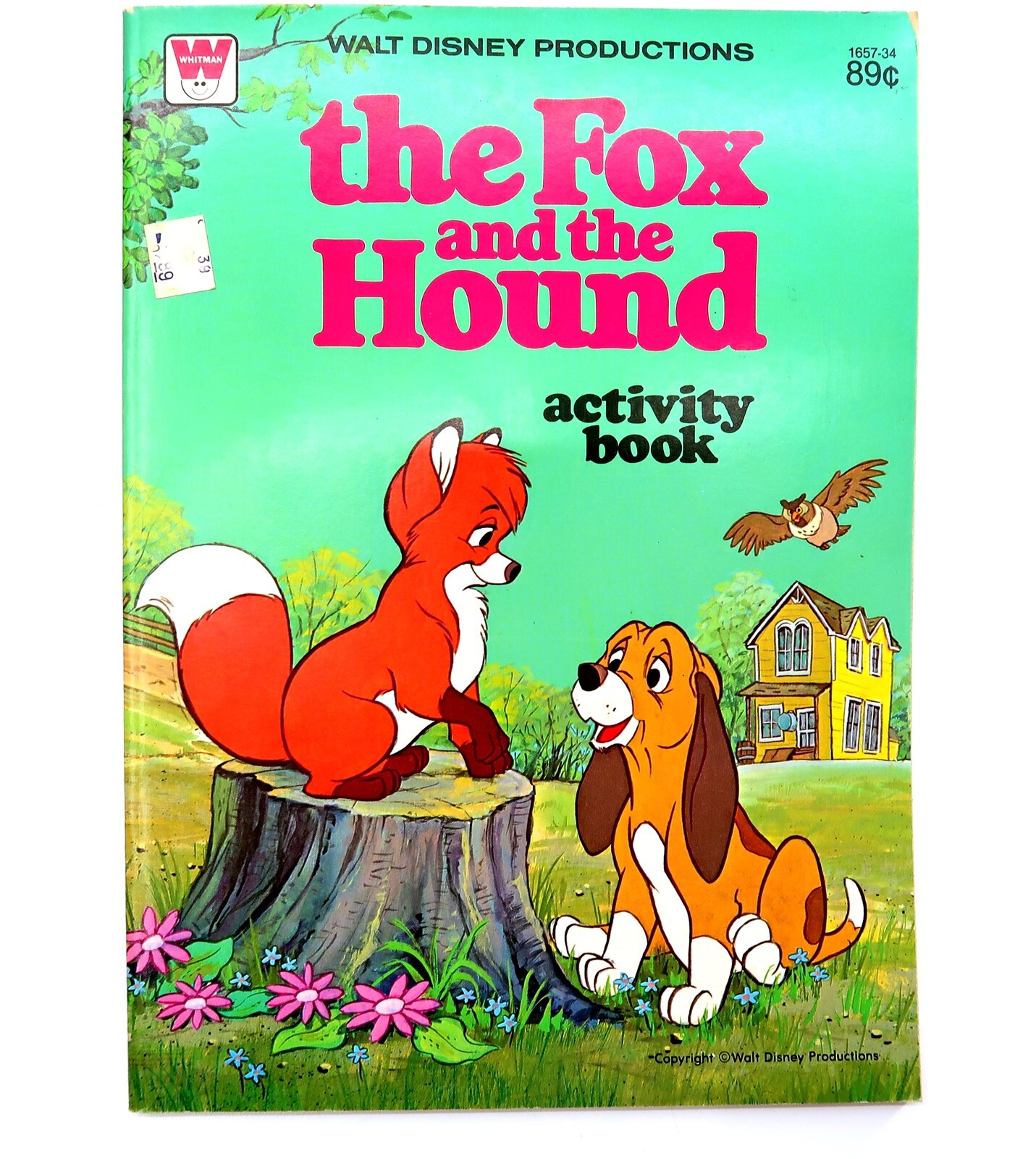 Vintage NEW 1981 Disney THE FOX AND THE HOUND Whitman Activity Book UNUSED NOS