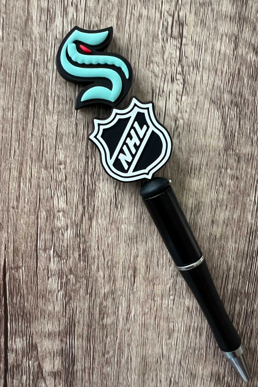 Handmade beaded pens. Hockey. Collect, gifts, gift basket filler, party