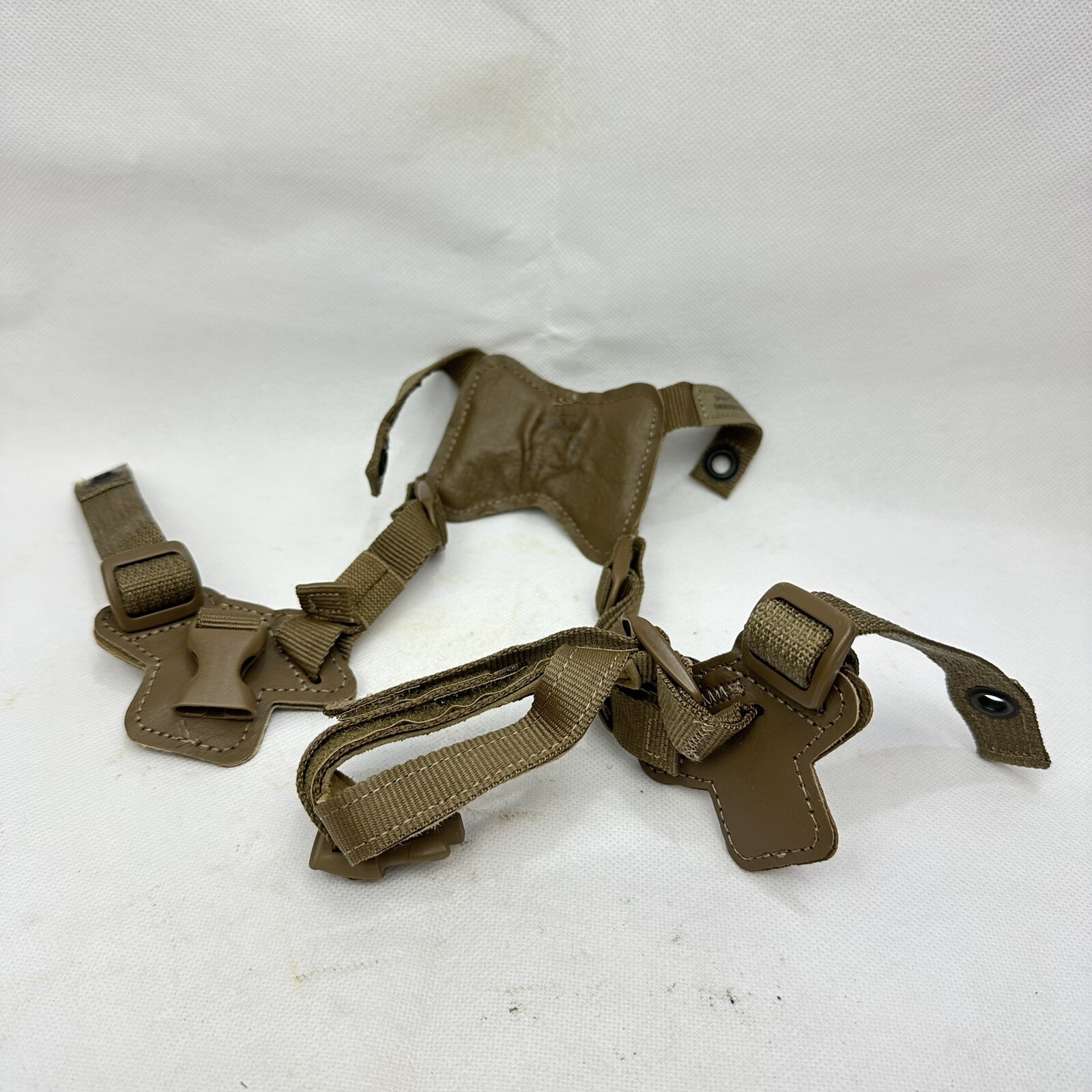 XL USMC LWH Lightweight Helmet 4-Point Chinstrap Harness Marines Coyote Brown