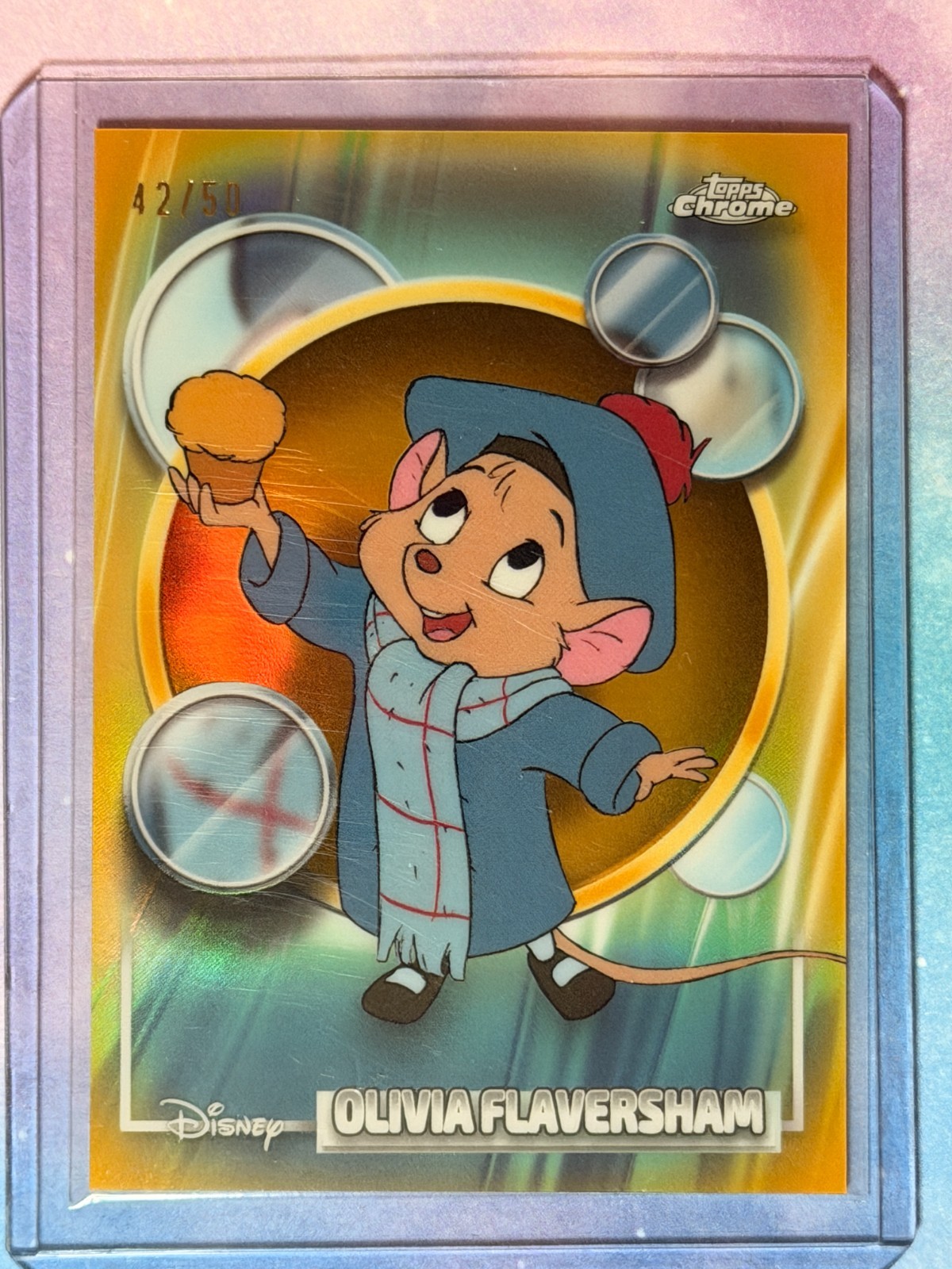 2026 Topps Chrome Disney OLIVIA FLAVERSHAM /50 True Gold Refractor Short Print